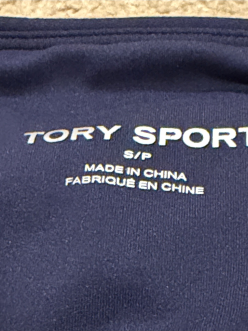 Tory Sport Navy Joggers with Retro Rainbow Chevron - Picture 5 of 7